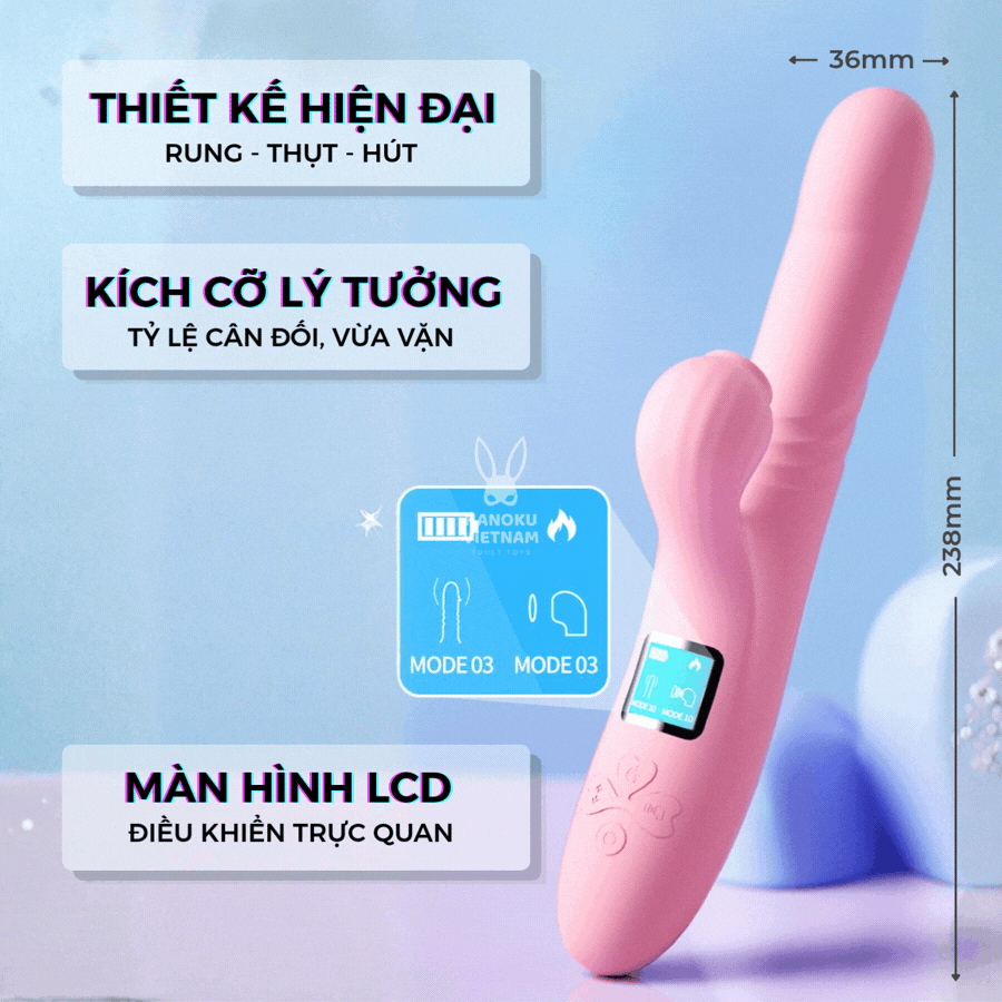 gậy rung Nova 10 chế độ rung thụt hút