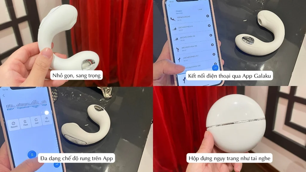 sò rung hút cao cấp điều khiển từ xa qua APP Galaku