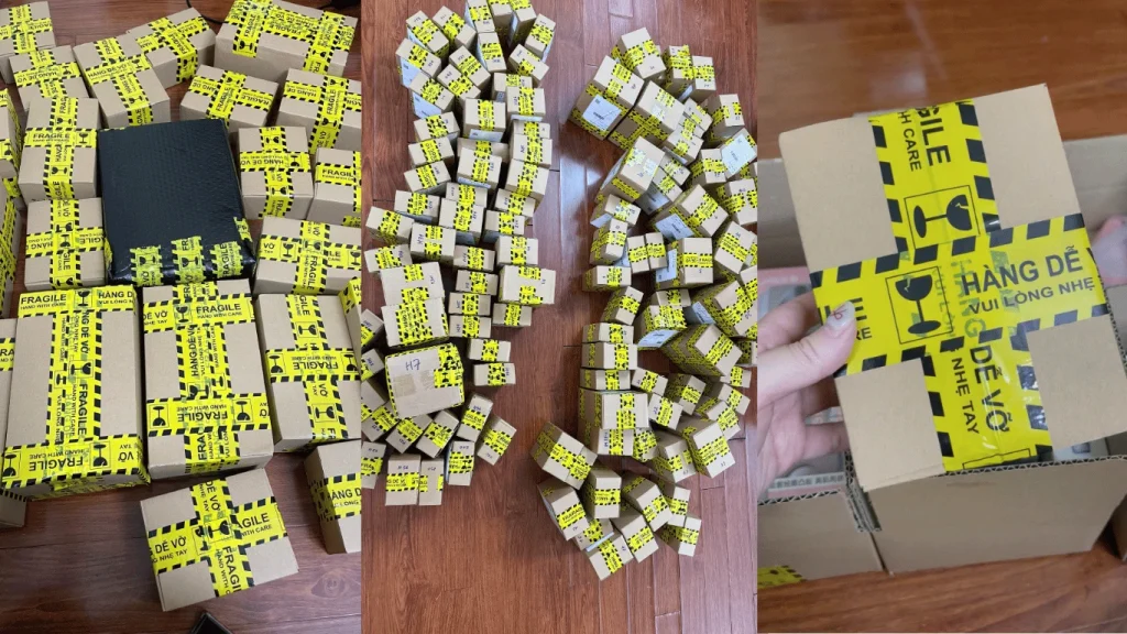 Sản phẩm được đóng hộp và gói cẩn thận