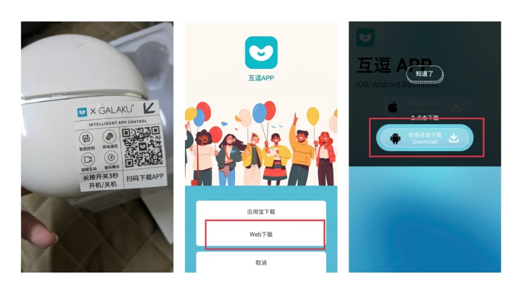 Quet mã có dán trên sản phẩm và tải app