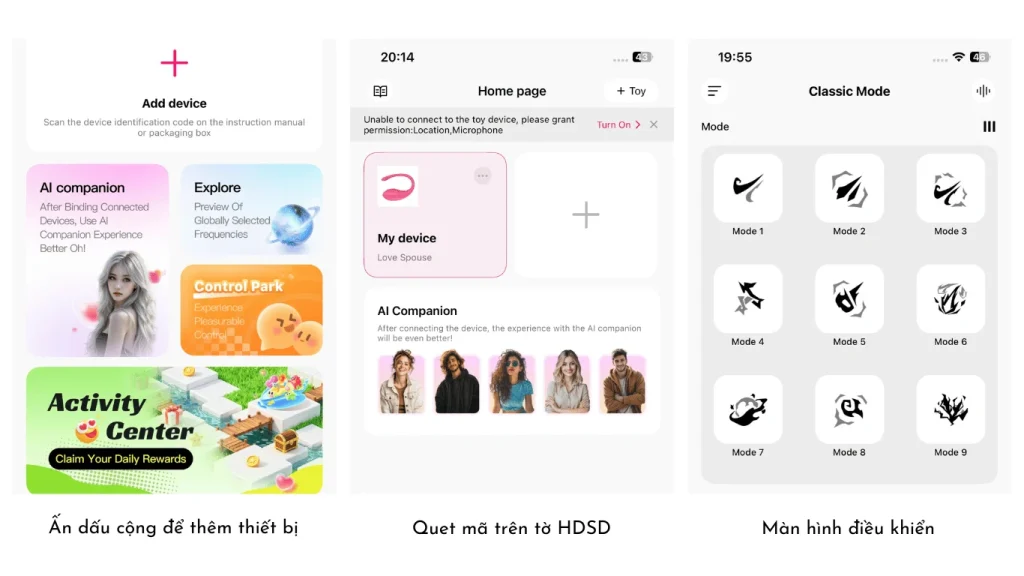 Cách kết nối trứng rung
