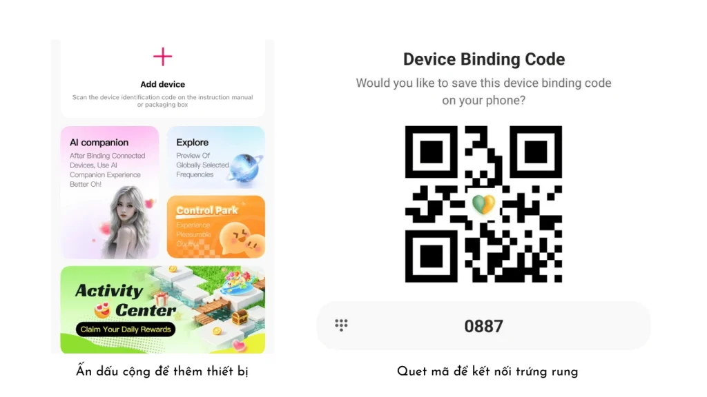 Quét mã để kết nối với sản phẩm