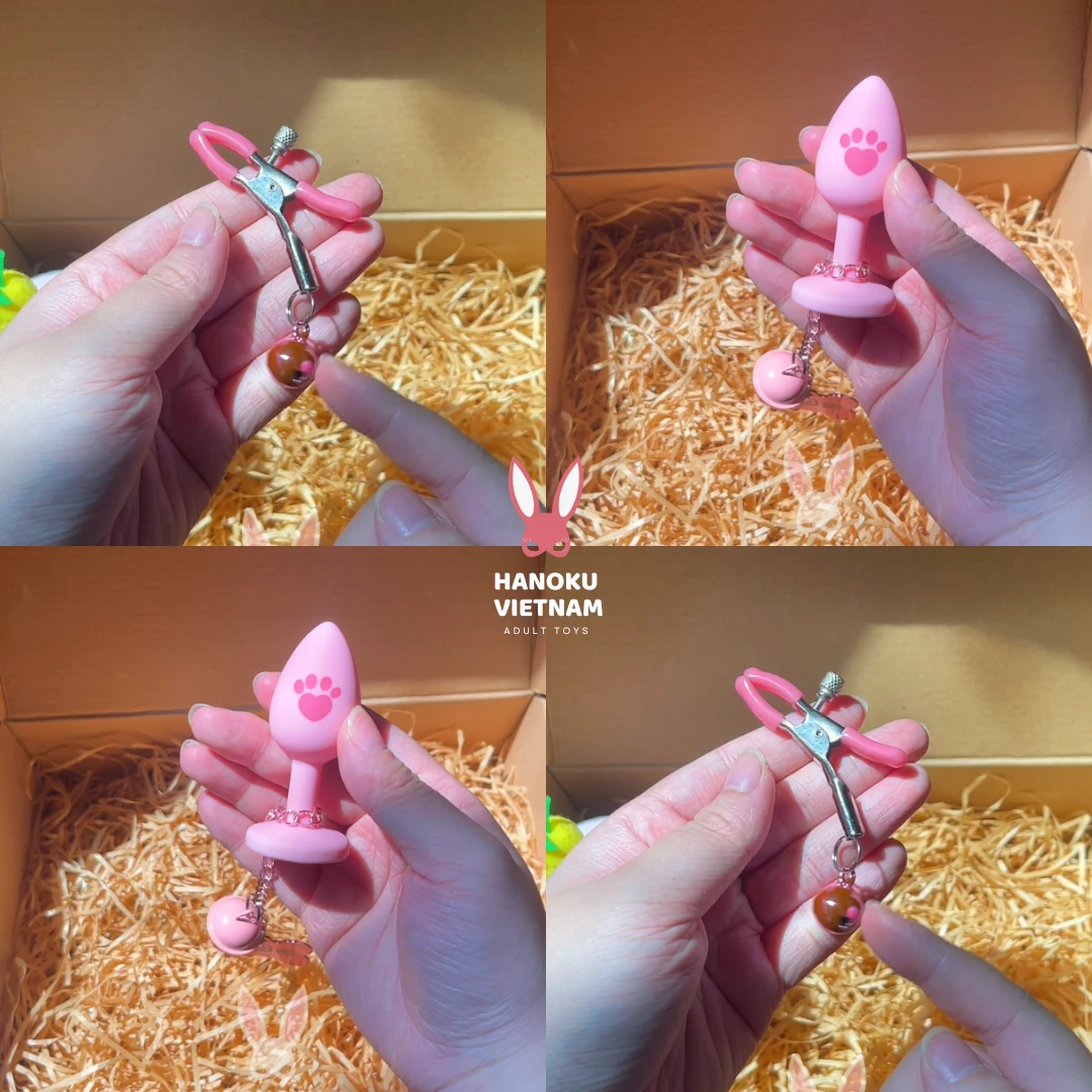 Combo kẹp ti chuông và buttplug chuông