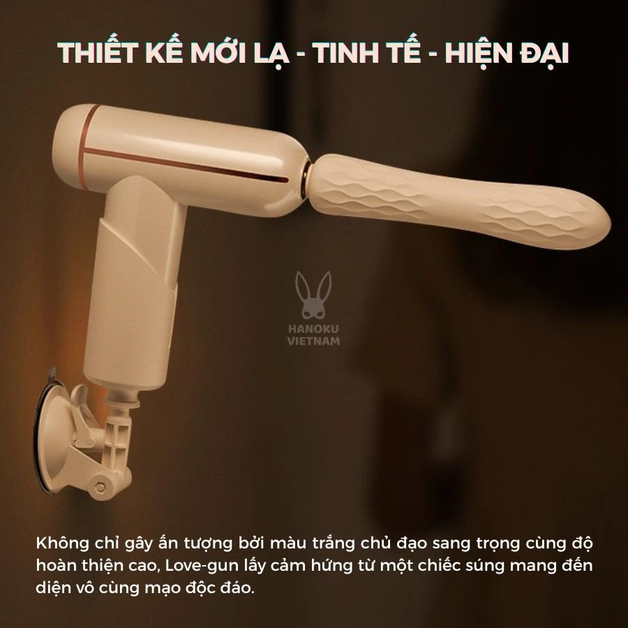 dildo Love-Gun cao cấp màu trắng